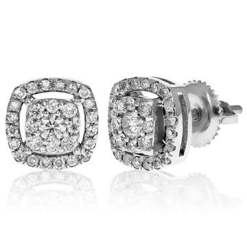 cluster diamond earrings